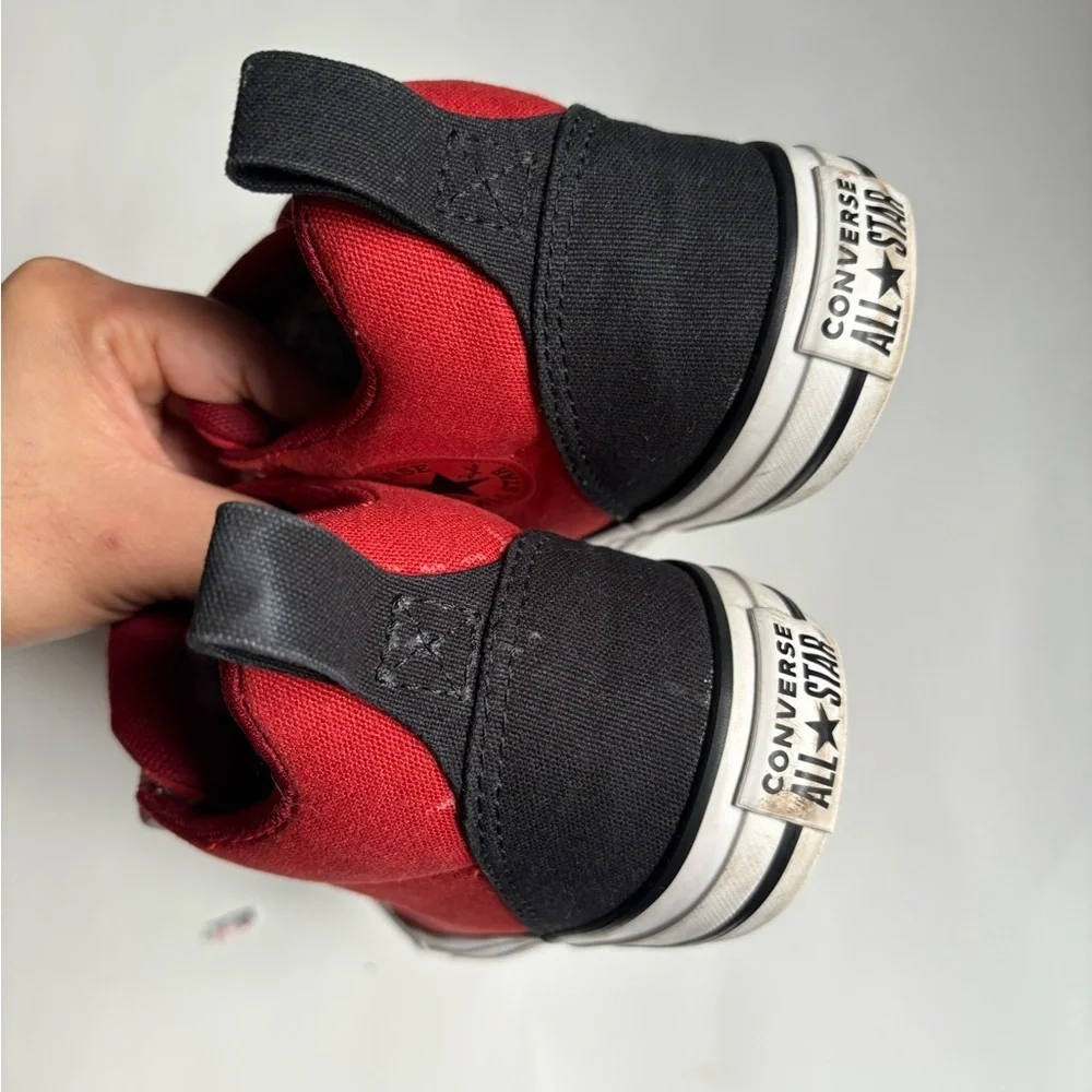Converse Kids Red and Black All Star Sneakers